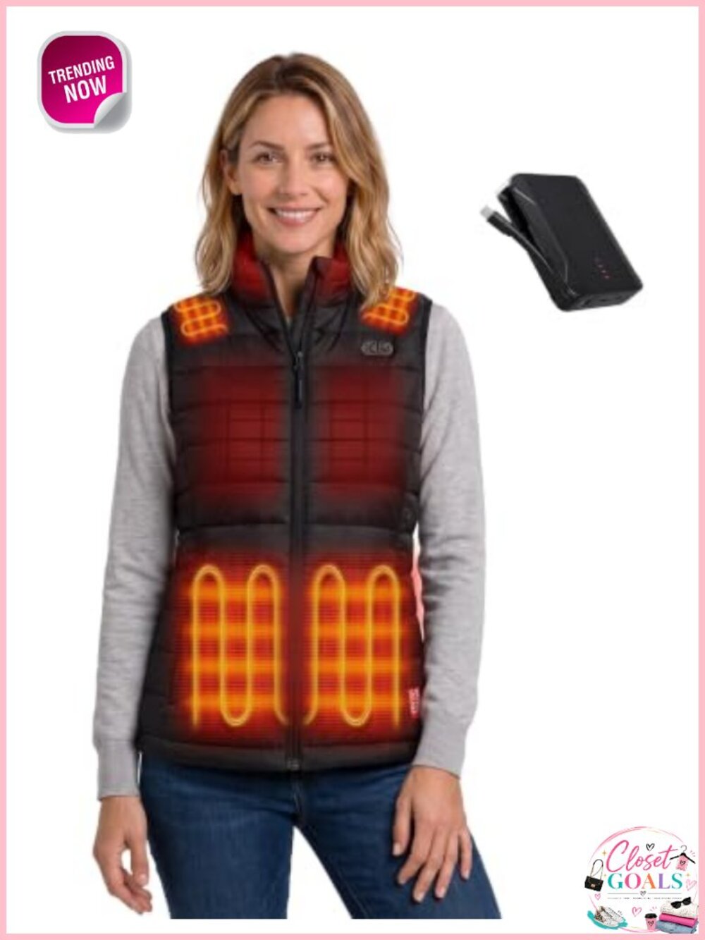 Heated Vest Dual Control 7-Zone Lightweight Insulated Winter Warmth
